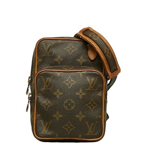 ルイ ヴィトン モノグラム ミニ アマゾン ショルダーバッグ M45238 ブラウン PVC レザー レディース LOUIS VUITTON 【中古】