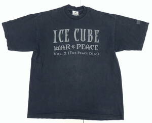 ◆ 90S 00S VINTAGE ICE CUBE WAR AND PEACE VOL.2 PROMOTION TEE T-SHIRTS USA製 アイスキューブ アルバム販促 Tシャツ XLサイズ Y2K OLD