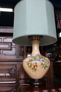 イギリス アンティーク照明 陶器 テーブルランプ デスクランプ スタンドランプ ランプ 英国製 r-260c