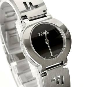 【稼働】磨き済み フェンディ FENDI 3050L レディース 腕時計 美品 電池新品 ブラック文字盤 s1591