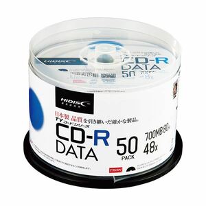 【新品】(まとめ) ハイディスク データ用CD-R700MB 2-48倍速 ホワイトワイドプリンタブル スピンドルケース TYCR80YP50SP1パ