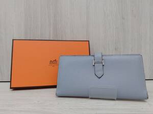 エルメス　HERMES 財布　ベアン　箱付　グレー