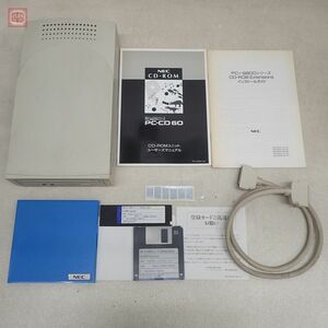 PC-9800 CD-ROMユニット PC-CD60 取説・FD・SCSIケーブル付 NEC 日本電気 外付けCD-ROMドライブ 通電のみ確認【20