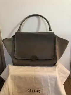 美品 Celine セリーヌ Trapeze トラペーズ ミディアム グレー