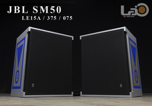 米松合板仕様の初期タイプ!! JBL SM50 スタジオモニター 3Way S8方式 ブルーユニット ペア (LE15A/375/075/LX5/N7000)