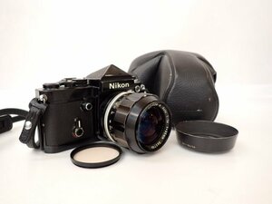 Nikon ニコン フィルム一眼レフカメラ F2 アイレベル ボディ + 単焦点レンズ NIKKOR-N Auto 35mm F1.4 革ケース付 □ 6E297-25