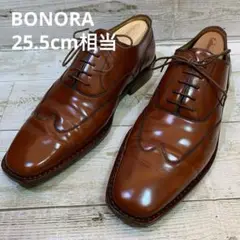 BONORA ボノーラ 25.5cm相当 ブラインドフルブローグ ブラウン