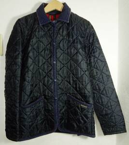 【人気】LAVENHAM　ラベンハム　キルティングジャケット　黒色　ポリエステル100％　サイズ6　レディース