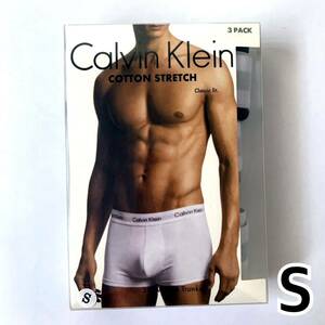 Calvin Klein ボクサーパンツ コットンストレッチ Sサイズ 3枚セット ブラック ホワイト グレー 送料無料 最短発送 カルバンクライン