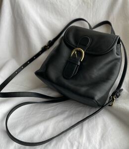 美品☆オールドコーチ　レザー　ブラック　リュック　レディース　COACH