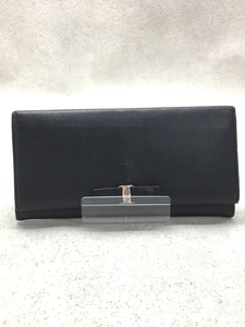 Salvatore Ferragamo◆長財布/レザー/BLK/レディース