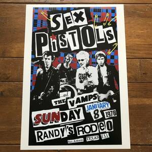 ポスター★セックス・ピストルズ（Sex Pistols）1978 USツアー・テキサス公演ポスター★シド・ヴィシャス/ジョニー・ロットン/Punk/パンク