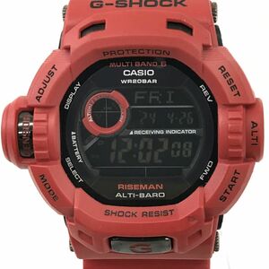 美品 CASIO カシオ G-SHOCK ジーショック RISEMAN ライズマン 腕時計 電波ソーラー GW-9200RDJ-4 マルチバンド6 コレクション 動作確認済