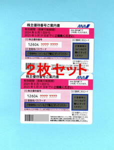 ANA全日空株主優待券2枚セット　来年の正月、GWにも使える　有効期限 2025年5月31日　送料無料 