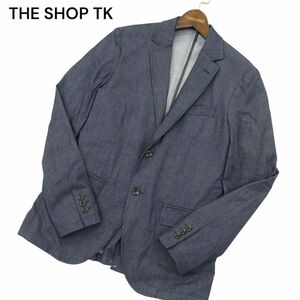 21SS★ THE SHOP TK タケオキクチ 通年 ストレッチ エバー デニム アンコン テーラード ジャケット Sz.S　メンズ　A4T00693_1#O