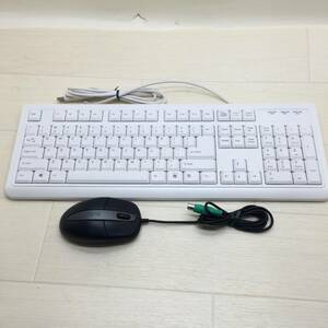 ☆動作確認 マウス キーボード セット ELECOM M-M2P2RBK PS/2 Owltech OWL-KB104SFD USB 英語 PC パソコン 周辺機器 現状品 ☆C80673