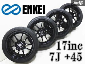 ENKEI エンケイ PF01 17インチ 7J +45 4穴 PCD100 ホイール VITOUR TEMPESTA ENZO 215/45ZR17 91W XL タイヤ