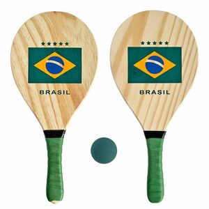 ブラジル国旗デザイン フレスコボールラケット＆ボールセット BRASIL