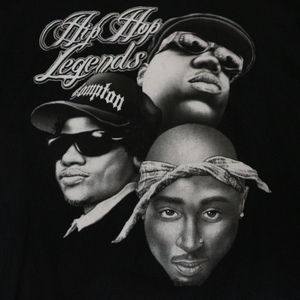 90s~ Hip Hop Legends Tシャツ Notorious B.I.G Eazy-E 2PAC フォト / raptee drdre eminem snoopdogg nwa wutang beastieboys rundmc