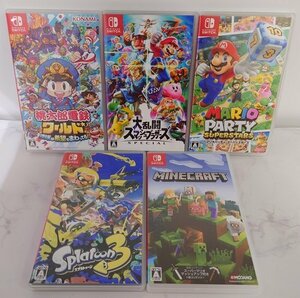 【中古】SWITCH ソフト 5本セット[92] // 桃太郎電鉄ワールド、スマブラ、マリオパーティ、Splatoon3、マインクラフト