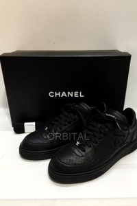 代官山)CHANEL シャネル REV G45079 ココマーク レザースニーカー サイズ36 カーフスキン ブラック 箱付き 美品