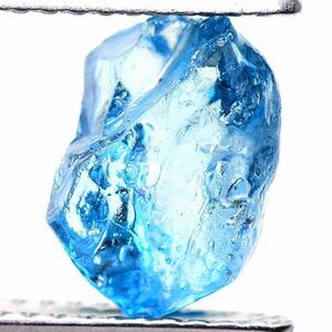 【世界の原石:ブルージルコン 3.00ct:0591】非加熱 マダガスカル産 Natural Blue Zircon Rough 鉱物 宝石 標本 jewelry Madagascar
