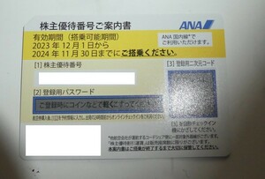 全日空ANA株主優待１枚航空券優待　2024.11.30まで
