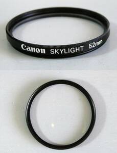 Canon　(145)　 中古・フィルター　52㎜　Skylight　(レンズ保護兼用、紫外線吸収）　キャノン