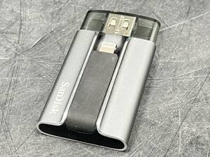 【動作品】 SanDisk/サンディスク iXpand Flash Drive/フラッシュ ドライブ 128GB iPhone ipad Lightning USB バックアップ SDIX-128G