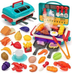 おままごとセット HOLYFUN おもちゃ 知育玩具 玩具安全基準合格 43点セット おままごと 食材 調理器具セット ごっこ遊び