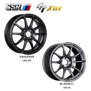 送料無料 SSR GTX01 8.5J-19 +38 5H-114.3 (19インチ) 5H114.3 8.5J+38【2本セット 新品】