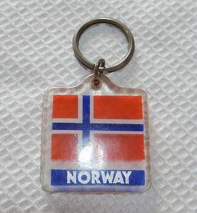 即決 ノルウェー　国旗　NORWAY　NORGE　キーホルダー　4ｘ4ｃｍ