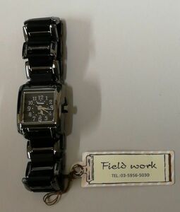 大特価1000円！ フィールドワーク レディースウォッチ ◆ブラック系　時計 アナログ時計　