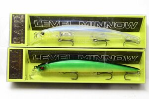 【087-12791w】◆RAIDJAPAN◆バス用未使用ルアー2個/LEVEL MINNOW●シマナシタイガー●シラウオ