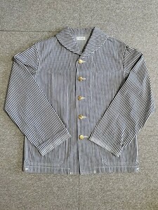 アットラスト ストライプ ヒッコリー カバーオール ジャケット38 TIMEWORN ATLAST TIMEWORN ATLAST BUTCHER PRODUCTS ブッチャープロダクツ