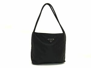 1円 ■極美品■ PRADA プラダ テスートナイロン ハンドバッグ トートバッグ ショルダーバッグ レディース ブラック系 BG7839