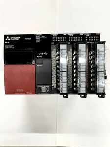 三菱電機 MITSUBISHI シーケンサ PLC R R61P/R00CPU/RX40C7/RY10R2/電源ユニット+CPU+入出力ユニット+ベース