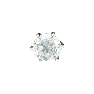 ダイヤモンド ピアス 一粒 2.0カラット プラチナ 鑑定書付 2.008ct Hカラー SI2クラス 3EXカット CGL