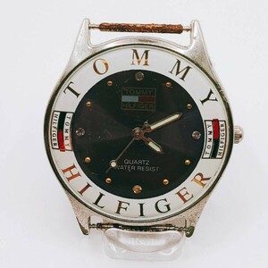 # 253 TOMMY HILFIGER トミーヒルフィガー ★アメリカ製 12388 腕時計 3針 青文字盤 シルバー色 時計 とけい トケイ アクセ ヴィンテージ