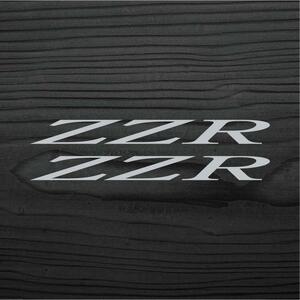 カワサキ ZZR カッティングステッカー 2枚セット 銀色