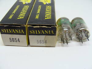 真空管 5654 （6AK5）2本セット SYLVANIA ブラックプレート 箱入り 3ヶ月保証 #015-050