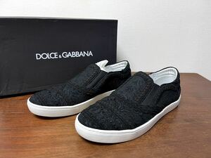 未使用付属品付き DOLCE&GABBANA スニーカー ブラック サイズ42(サイズ41・41.5・42.5・43の方も着用可)