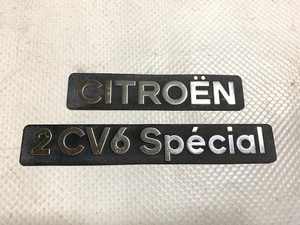 2CV シトロエン V6　エンブレム　CITROEN 2CV6 Special スペシャル　中古品　純正?　当時物?