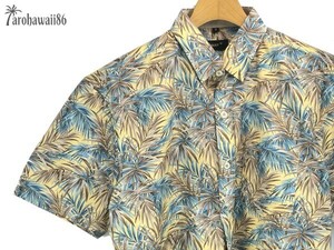 arohawaii86◆AH-5203 L【Great Summer/イエローテラー系】半袖シャツ/夏/ヴィンテージ/アロハシャツ/柄シャツ