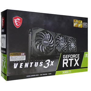 【中古】MSI製グラボ GeForce RTX 3080 Ti VENTUS 3X 12G OC PCIExp 12GB 元箱あり [管理:1050019610]