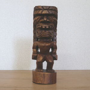 ティキの木彫り TIKI KANALOA 30 木製 カナロア【ハワイアン雑貨 TIKI木彫り】【アウトレット】【返品不可】YSA-350149