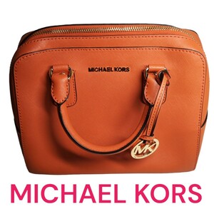 ★極美品★　MICHAEL KORS マイケルコース　レザーバッグ オレンジ　レディース　トートバッグ　ショルダーバッグ