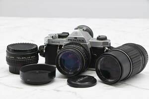 **フィルムカメラ　PENTAXペンタックスMX　smc PENTAX-M 50mm F1.4+SMC PENTAX-M 150mm F3.5+テレコン　2X APK TELEPLUS MC4　ダブルレンズ