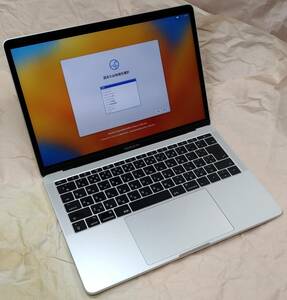 【動作品】MacBook Pro (13-inch 2017 Two Thunderbolt 3 ports) シルバー MPXR2J/A SSD128GB メモリ8GB ※バッテリー充放電回数1回