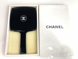 シャネル　CHANEL　 ココマーク　ハンドミラー　手鏡　ブラック/黒　メイク道具　ノベルティ/非売品　YZ-563　